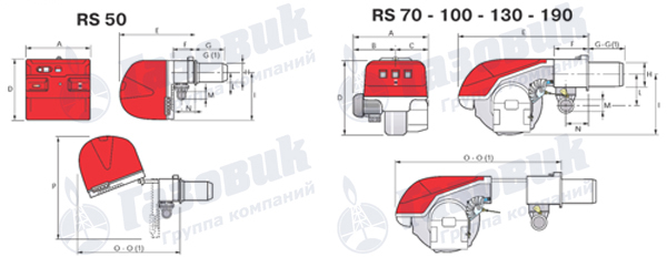 Габаритные размеры Riello GULLIVER BGD